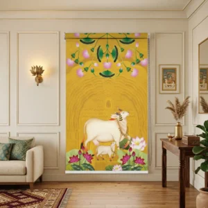 Golden Temple Gauvansh Pichwai Art Roller Blind