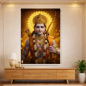 Divine Lord Rama Radiance Design Mandir Roller Blinds