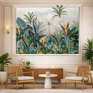 Tropical Botanical Harmony Roller Blinds for Window