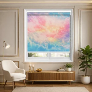 Soft Sky & Cotton Candy Horizon Design Roller Blind for Kid's Rooms
