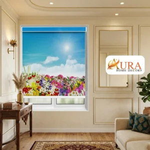 Spring Bloom Meadow Bright Floral Sky Window Shade