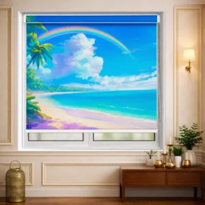 Tropical Rainbow Beach Roller Blind Ocean Window Shade