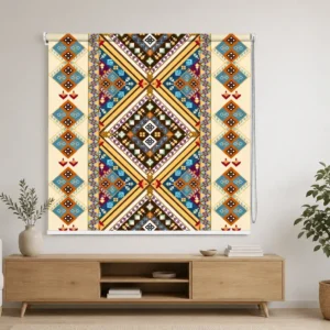 Bohemian Multicolor Tribal Geometric Roller Blind