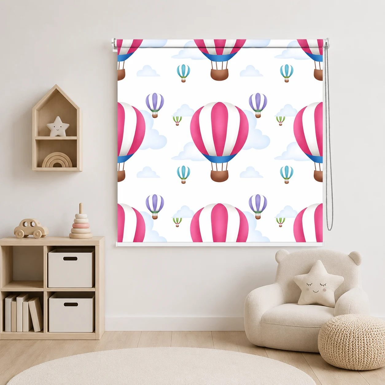 Hot Air Balloon Design Kids Roller Blind 1 Hot Air Balloon Design Kids Roller Blind