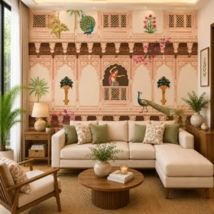 Mughal Courtyard Wallpaper Mural for Walls