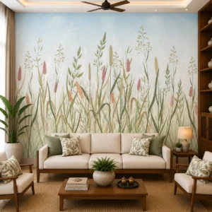 Meadow Grass & Wildflower Wallpaper